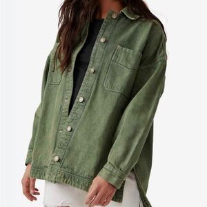NEW Free People Madison City Twill Jacket in Adventurer